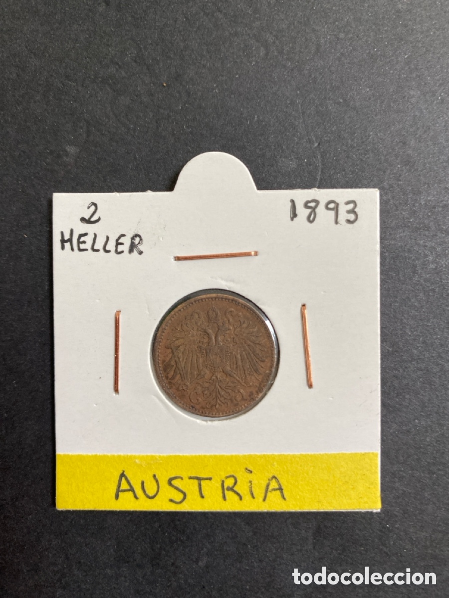 Monedas antiguas de Europa: Moneda de Austria 2 heller - Foto 1