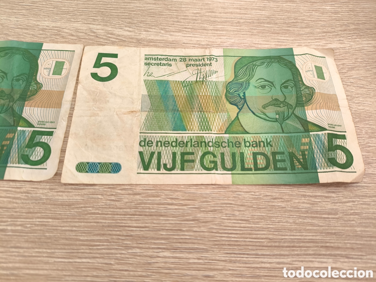 Monedas antiguas de Europa: Pareja de billetes holanda - Foto 3
