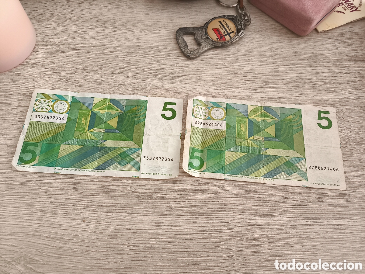 Monedas antiguas de Europa: Pareja de billetes holanda - Foto 4