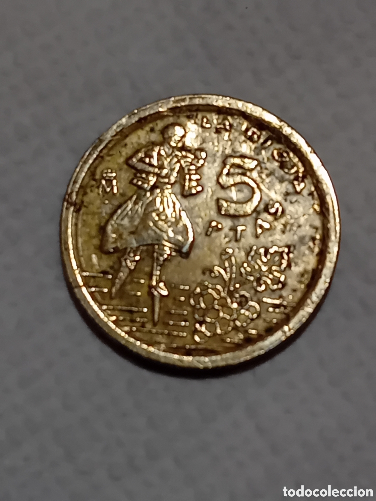 Monedas antiguas de Europa: Moneda de espa&ntilde;a 5 pesetas de 1996. - Foto 1