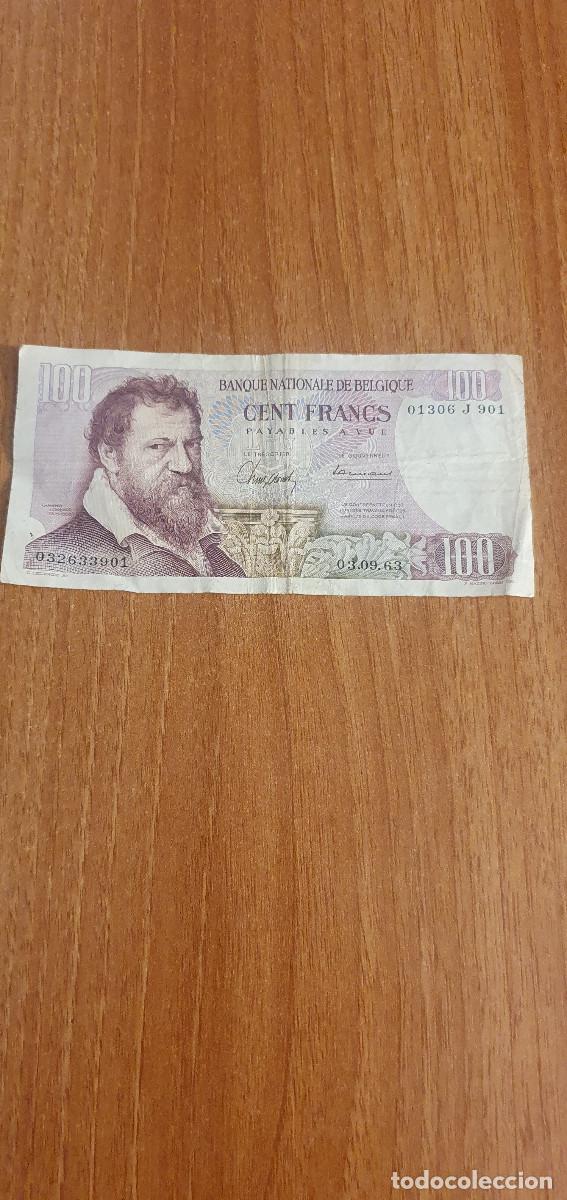 Moedas antigas da Europa: BILLETE BANQUE NATIONALE DE BELGIQUE CENT FRANCS.