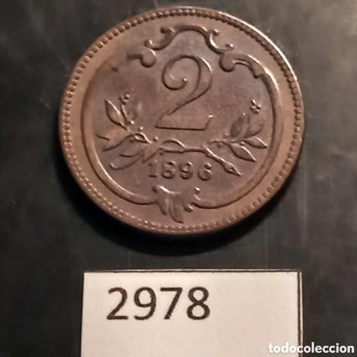 Monedas antiguas de Europa: Austria 2 heller 1896 - Foto 2