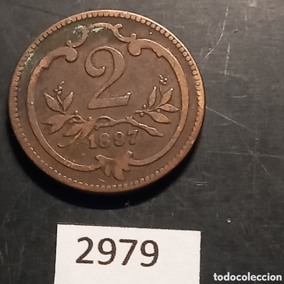 Monedas antiguas de Europa: Austria 2 heller 1897 - Foto 2