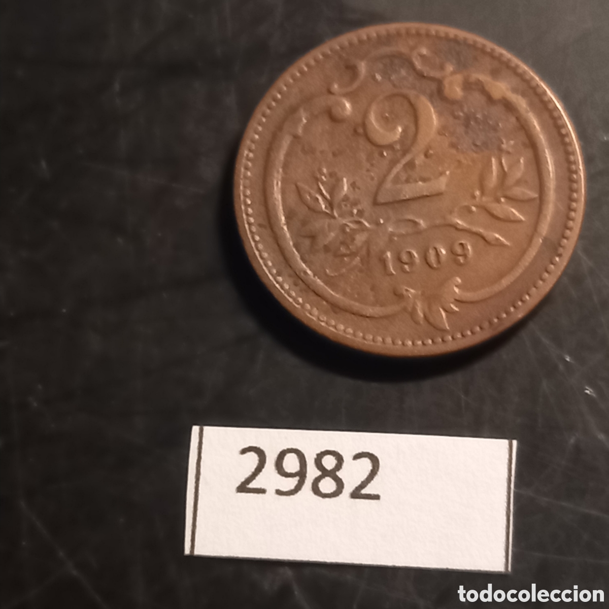 Monedas antiguas de Europa: Austria 2 heller 1909 - Foto 2
