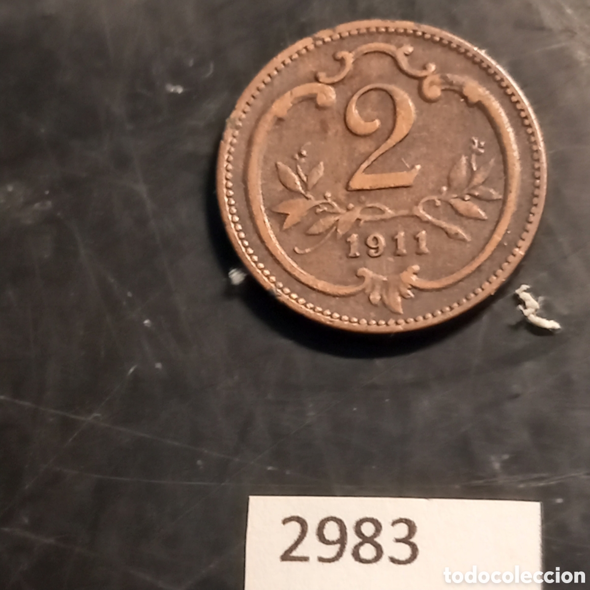 Monedas antiguas de Europa: Austria 2 heller 1911 - Foto 2