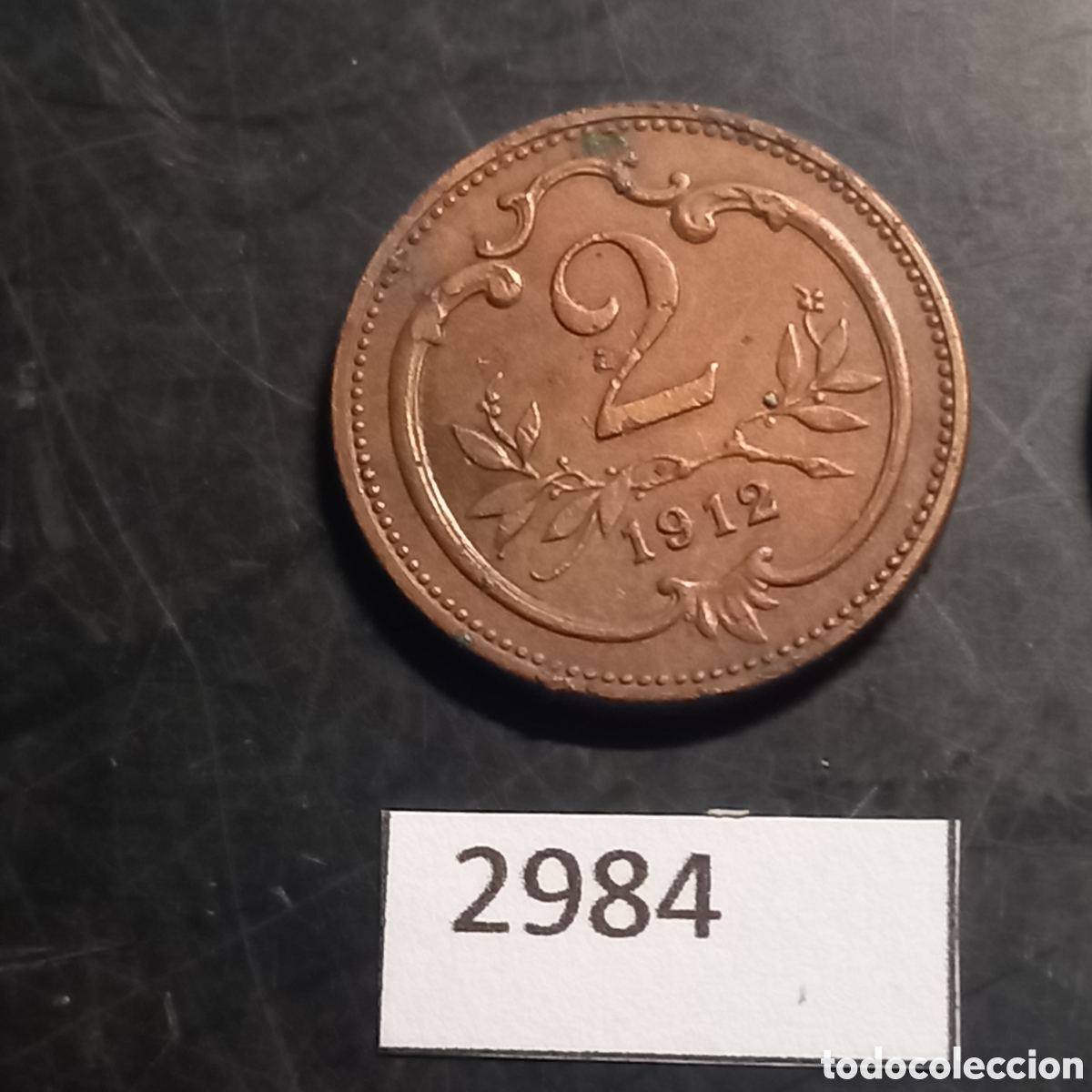 Monedas antiguas de Europa: Austria 2 heller 1912 - Foto 2