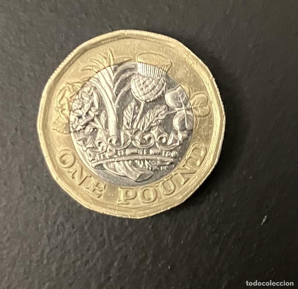 Monedas antiguas de Europa: moneda de un libra (one pound E.R 2017) - Foto 2