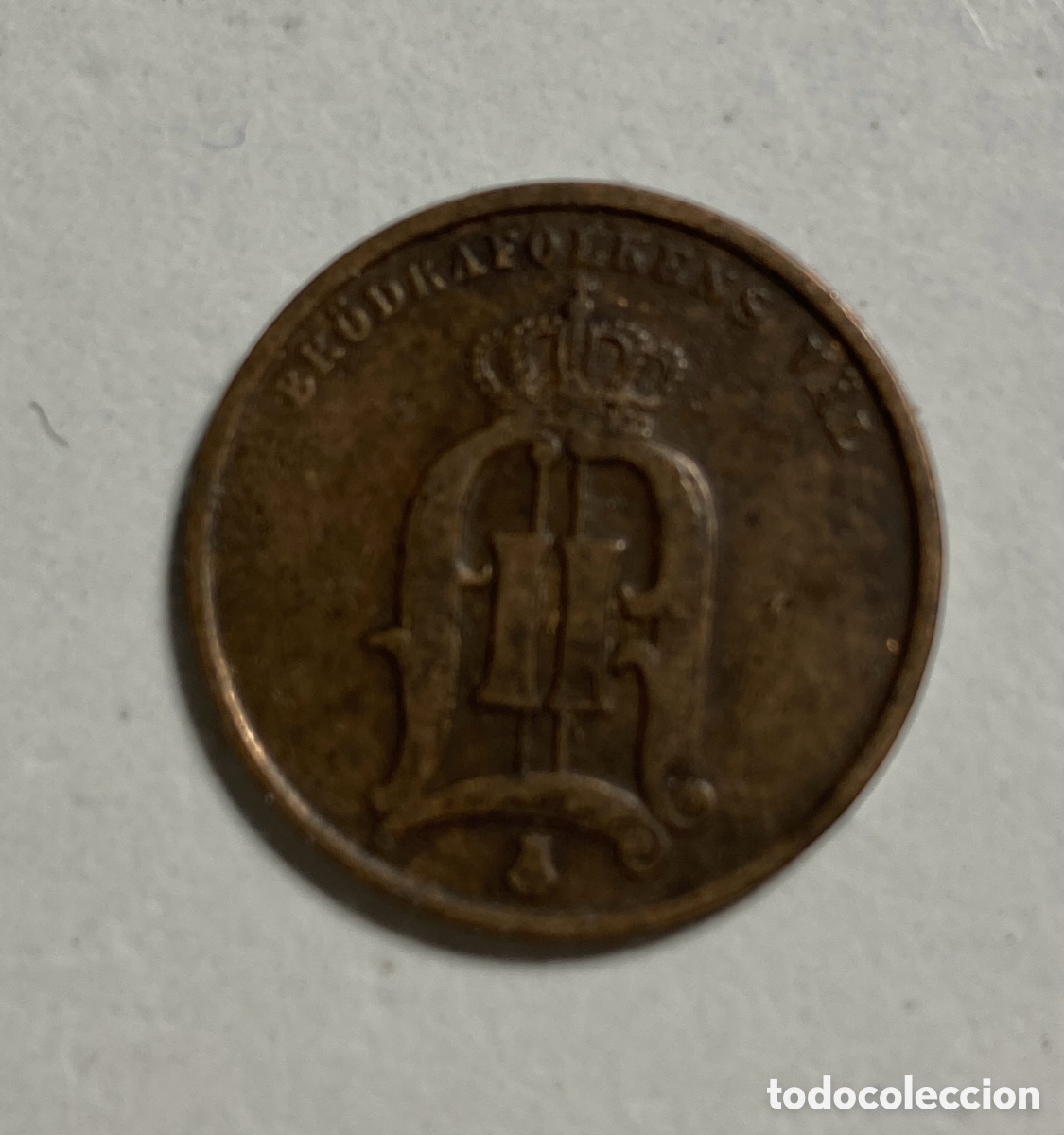 Monedas antiguas de Europa: Suecia 2 Ore 1875. Bronce - Foto 2