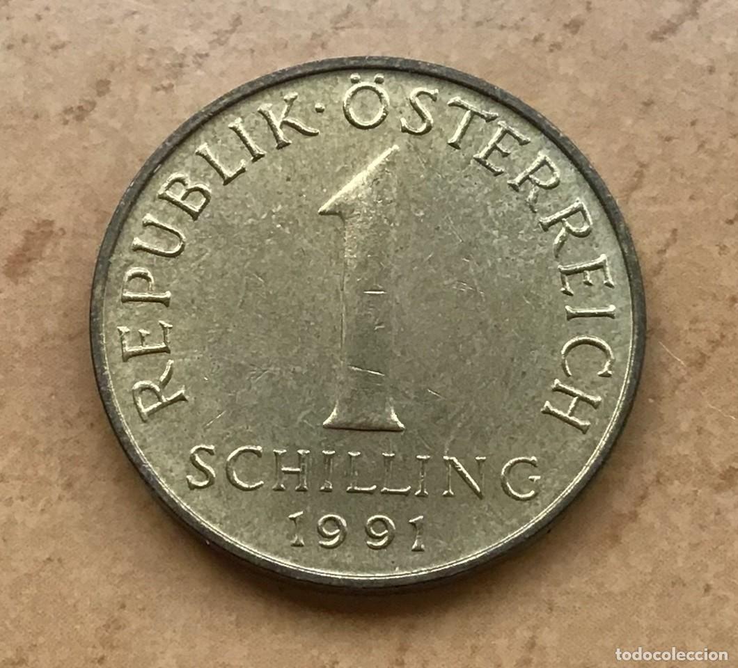 Monedas antiguas de Europa: 1 chel&iacute;n de Austria. A&ntilde;o 1991 - Foto 1