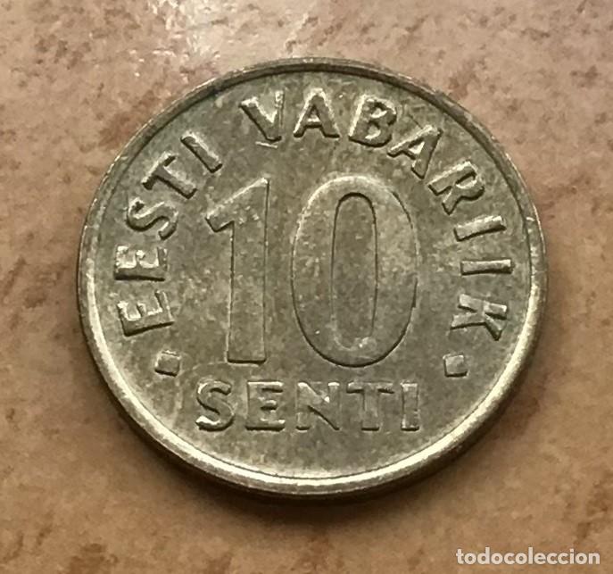 Monedas antiguas de Europa: 10 senti de Estonia. A&ntilde;o 1992