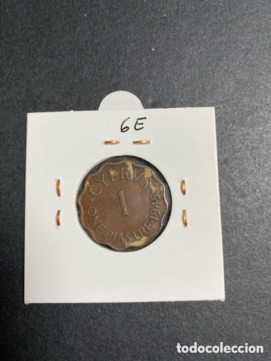 Monedas antiguas de Europa: Moneda de Chipre 1 piastra - Foto 2