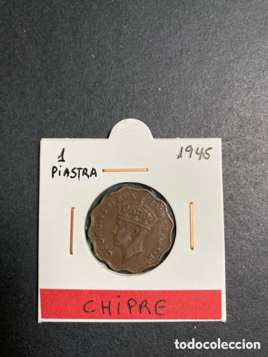 Monedas antiguas de Europa: Moneda de Chipre 1 piastra - Foto 1