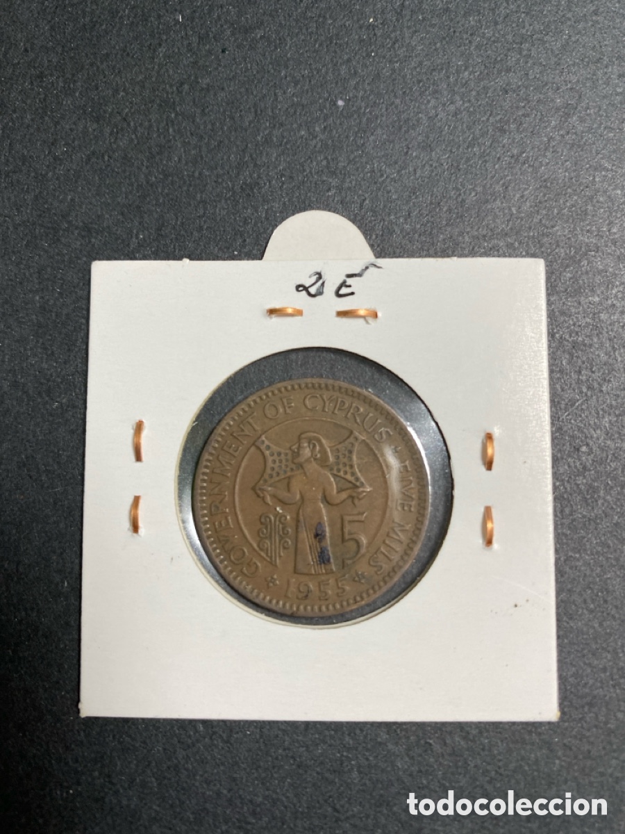 Monedas antiguas de Europa: Moneda de Chipre 5 cents - Foto 2
