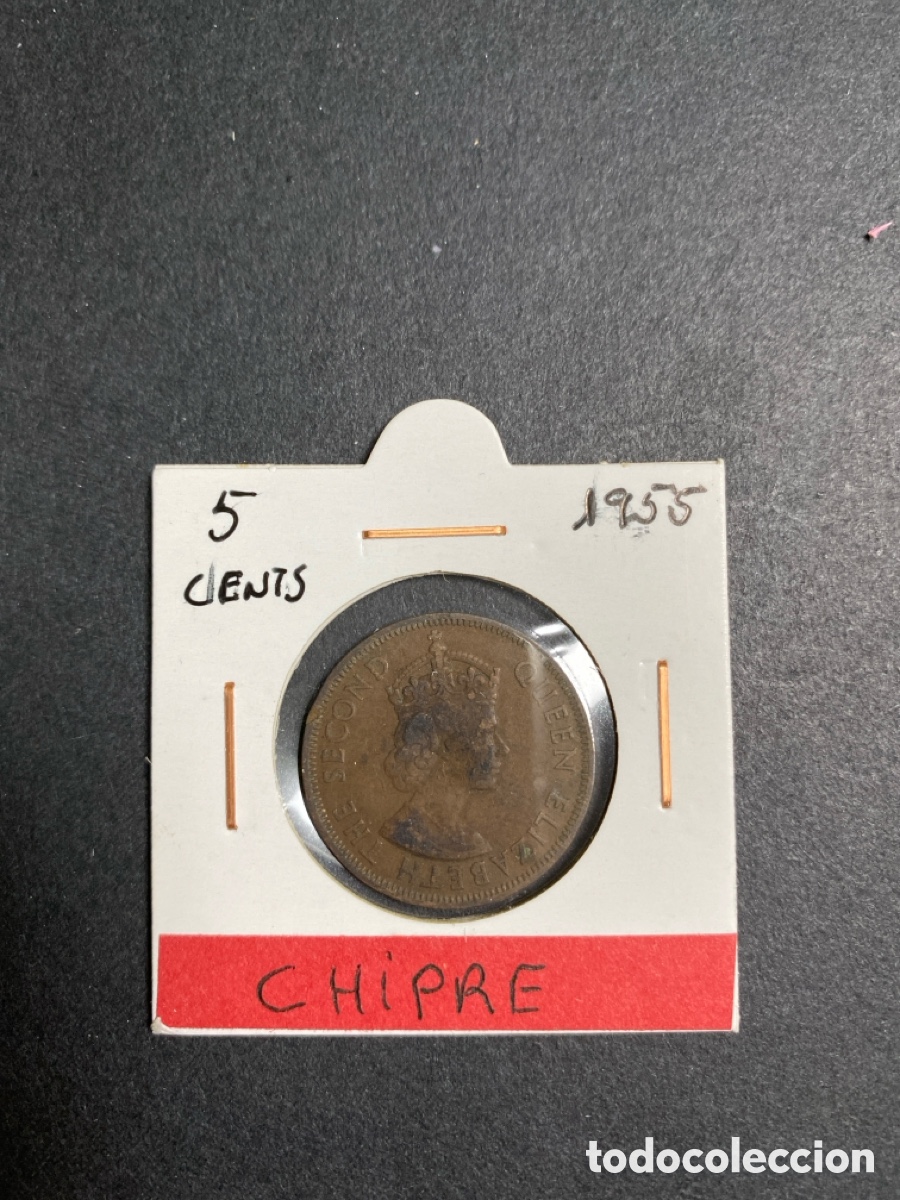 Monedas antiguas de Europa: Moneda de Chipre 5 cents - Foto 1