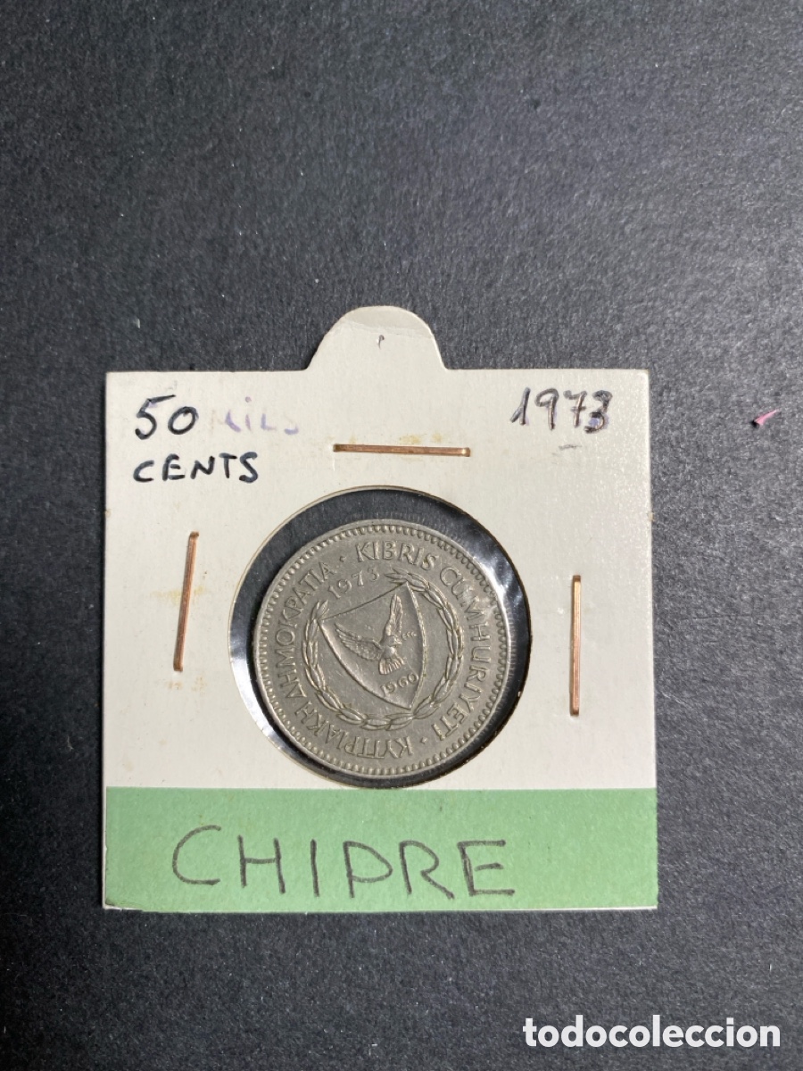 Monedas antiguas de Europa: Moneda de Chipre 50 cents - Foto 1
