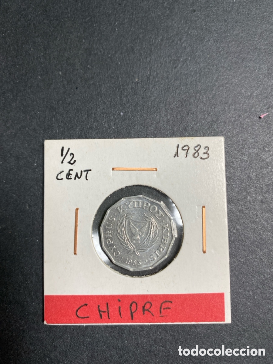 Monedas antiguas de Europa: Moneda de Chipre 1/2 cent - Foto 1