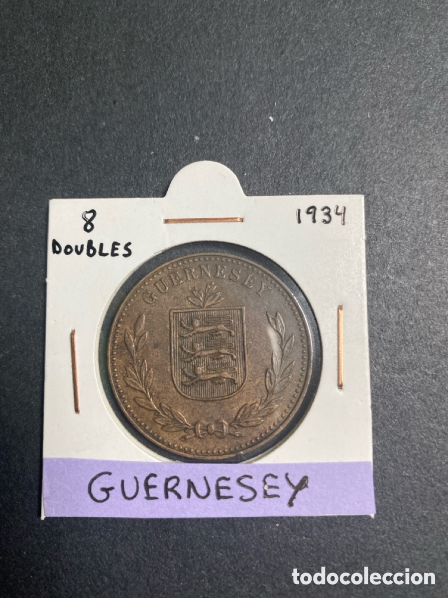 Monedas antiguas de Europa: Moneda del Guernesey - Foto 1