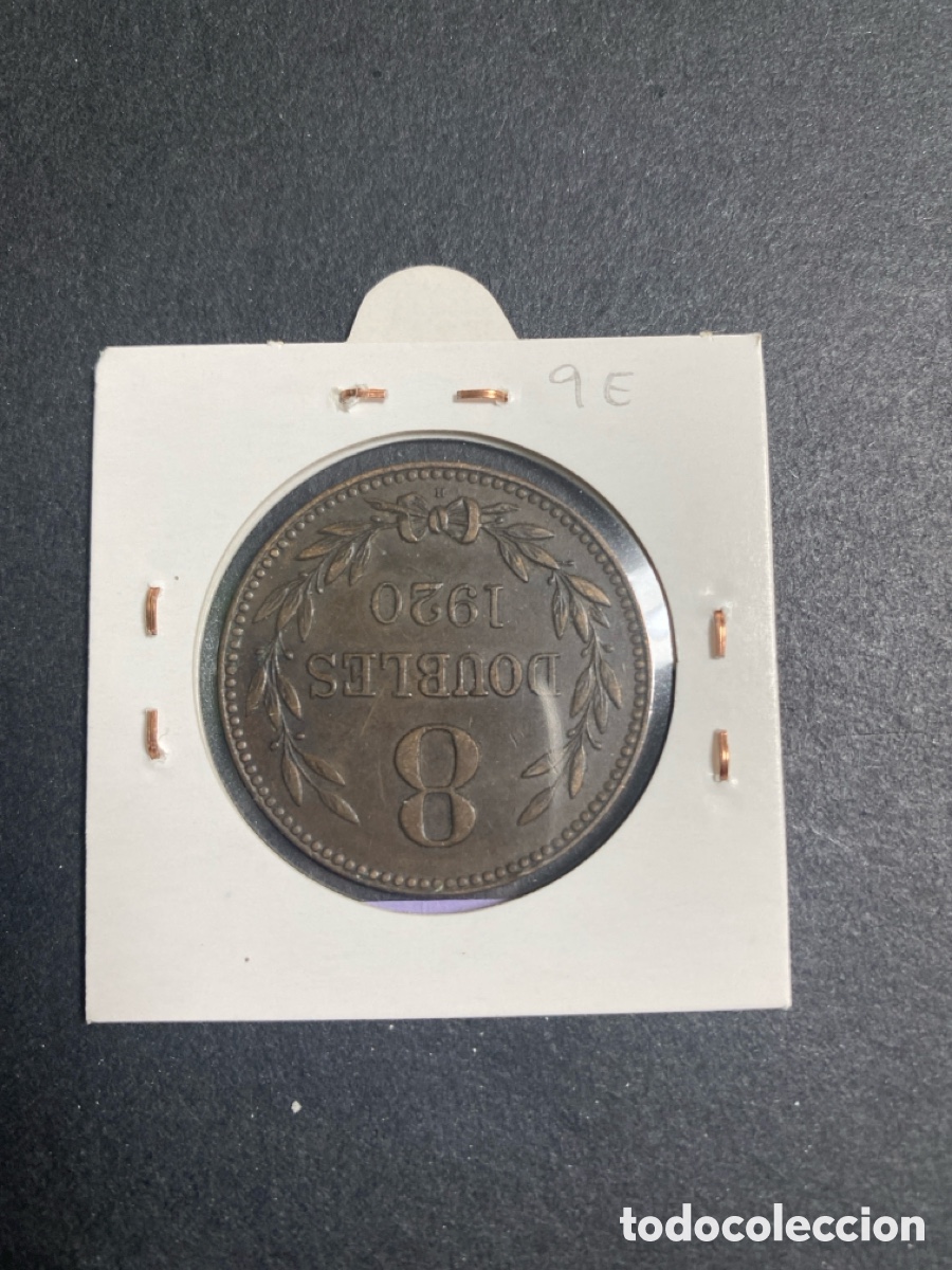 Monedas antiguas de Europa: Moneda de Guernesey 8 doubles - Foto 2