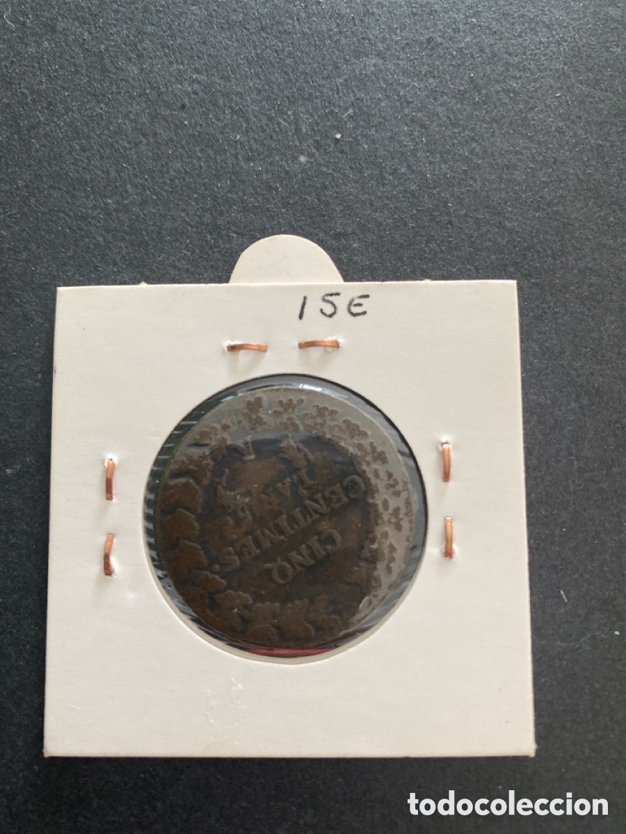 Monedas antiguas de Europa: Moneda de Francia 5 c&eacute;ntimos - Foto 2