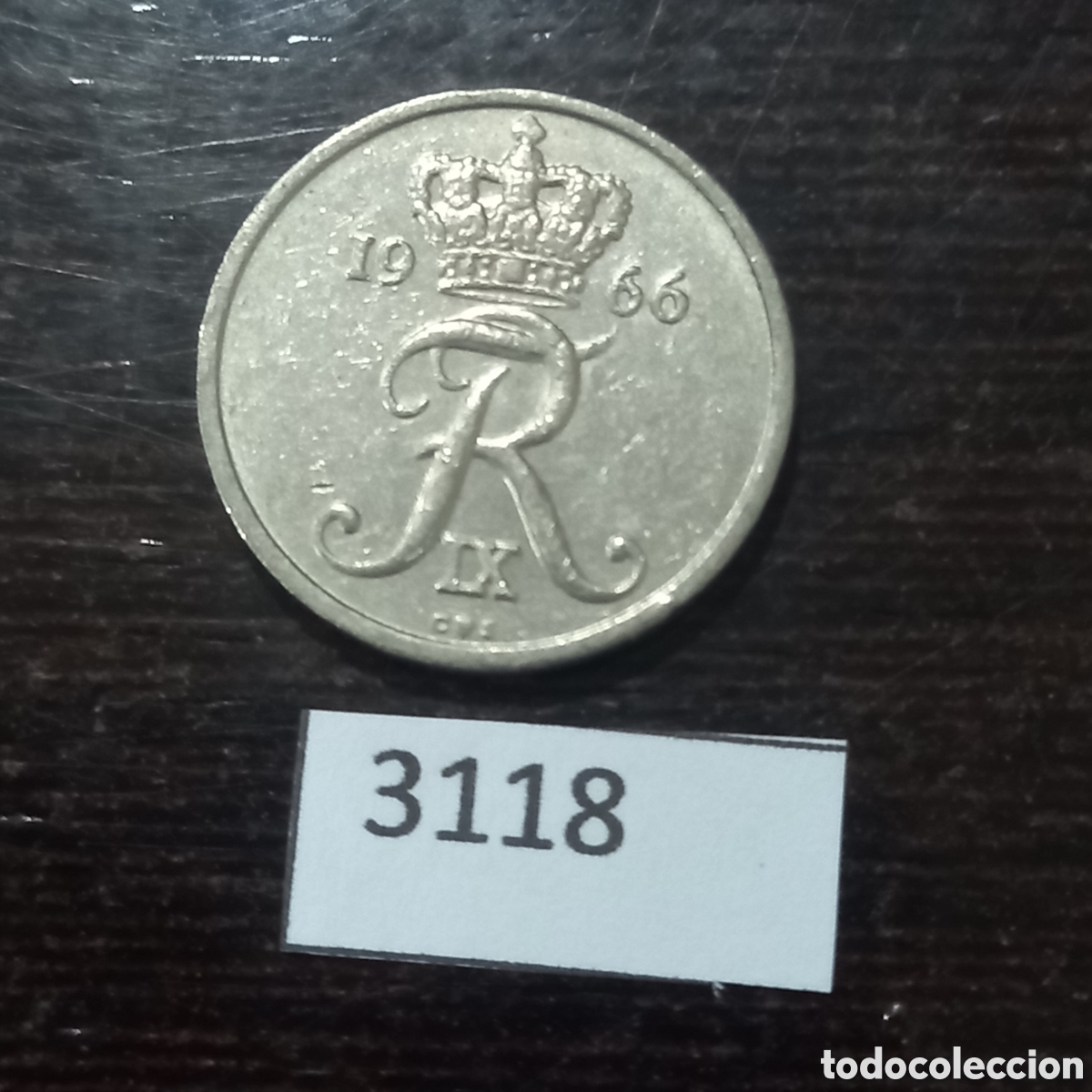 Monedas antiguas de Europa: Dinamarca 10 ore 1966 - Foto 1
