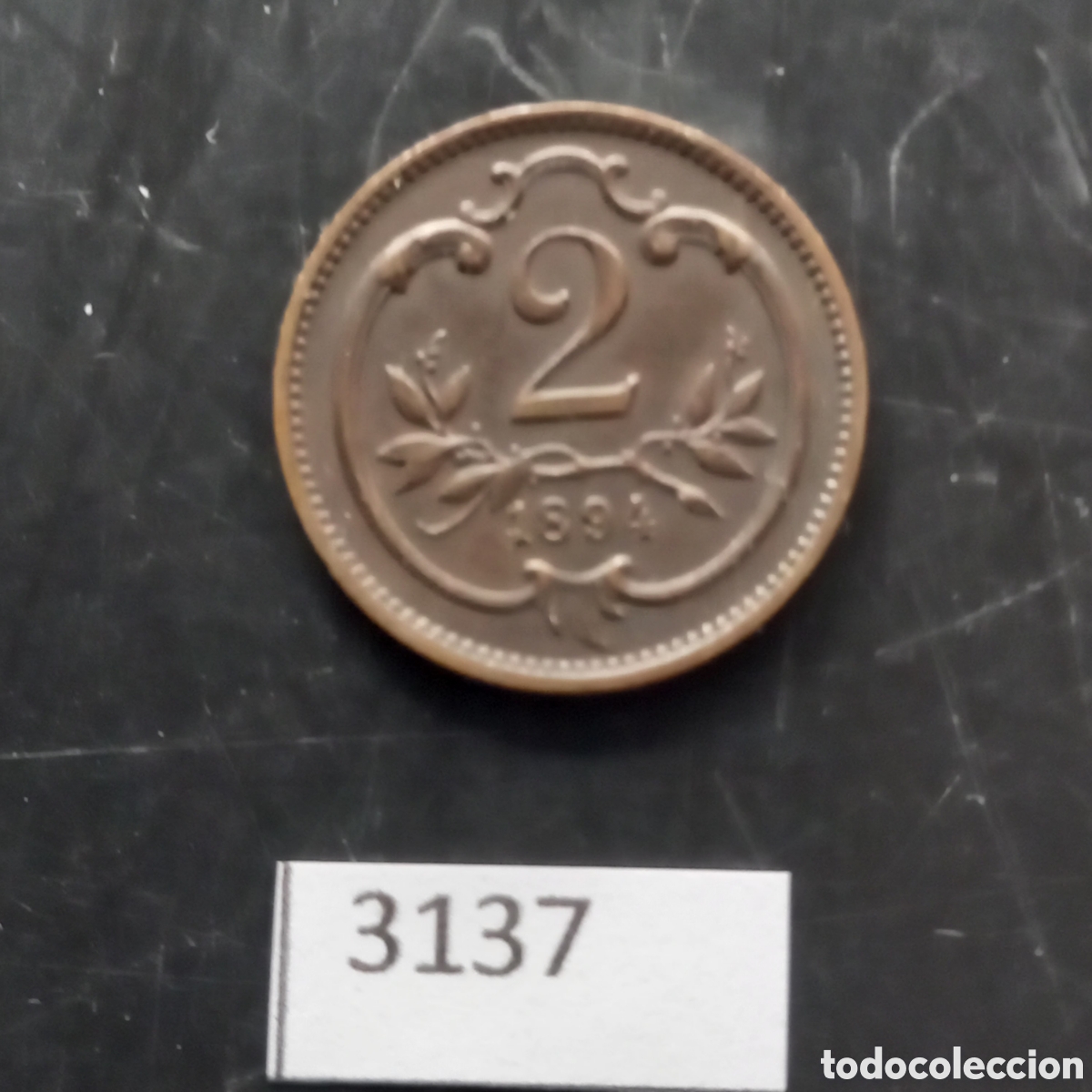 Monedas antiguas de Europa: Austria 2 heller 1894 - Foto 2