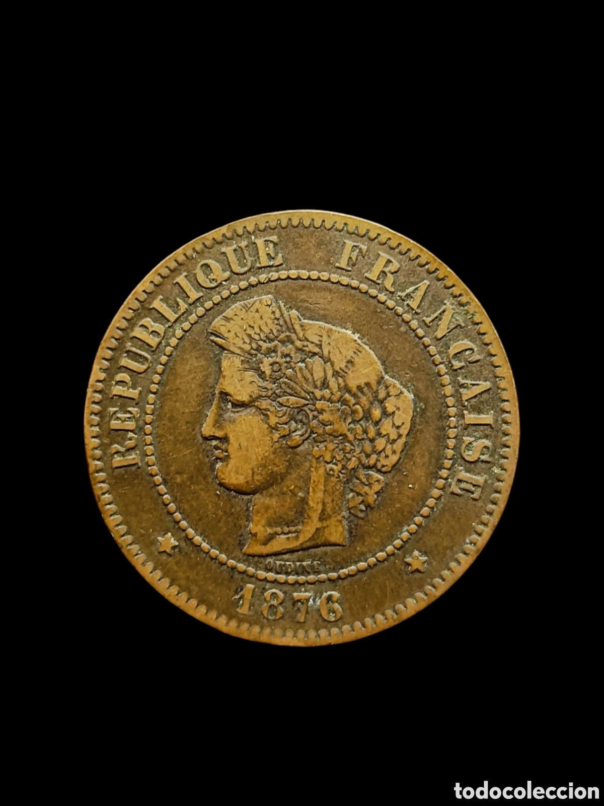 Monedas antiguas de Europa: FRANCIA 5 CENTIMES 1876 - Foto 1