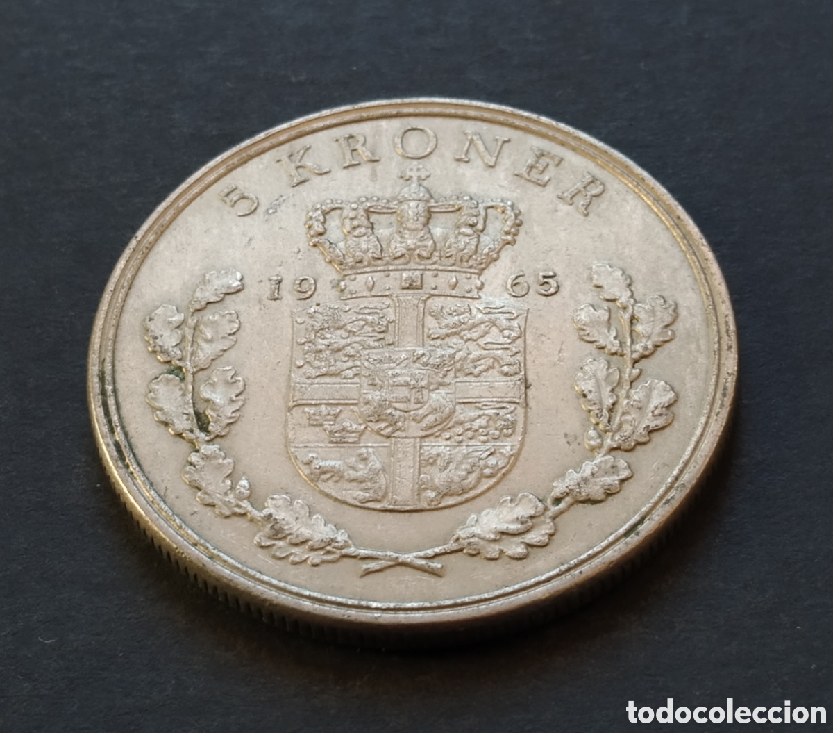 Monedas antiguas de Europa: MONEDA - DINAMARCA 5 CORONAS 1965 - Foto 3