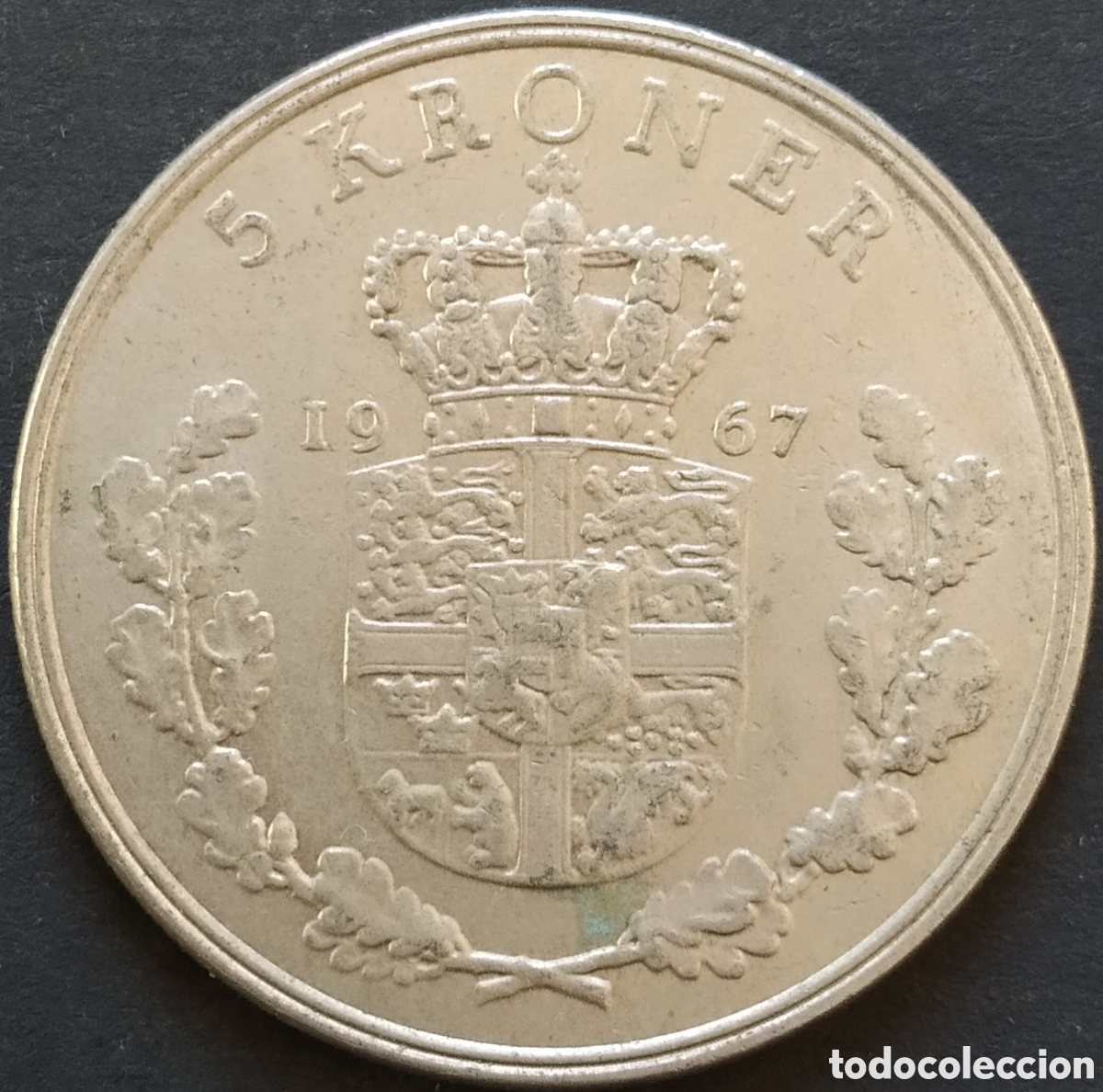 Monedas antiguas de Europa: MONEDA - DINAMARCA 5 CORONAS 1967 - Foto 1