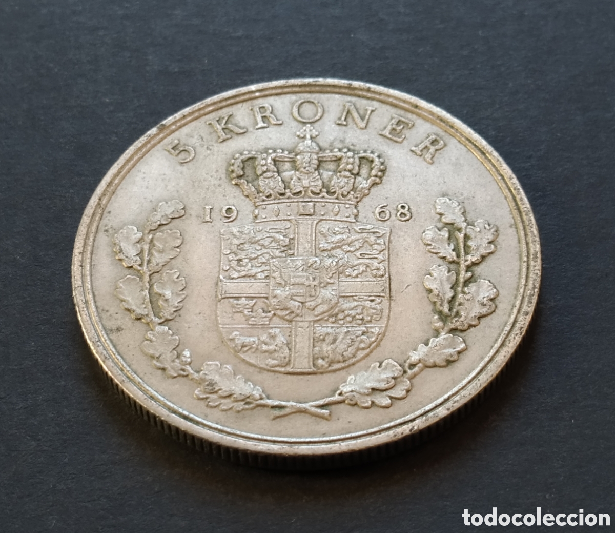 Monedas antiguas de Europa: MONEDA - DINAMARCA 5 CORONAS 1968 - Foto 3