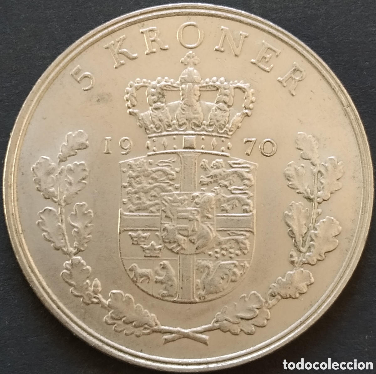 Monedas antiguas de Europa: MONEDA - DINAMARCA 5 CORONAS 1970 - Foto 1