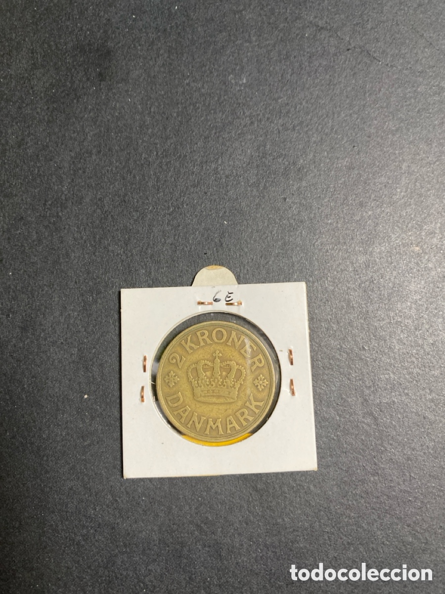 Monedas antiguas de Europa: Moneda de Dinamarca 2 coronas - Foto 2