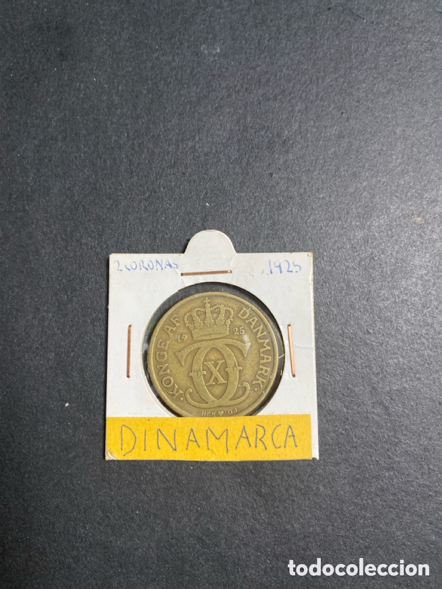 Monedas antiguas de Europa: Moneda de Dinamarca 2 coronas - Foto 1