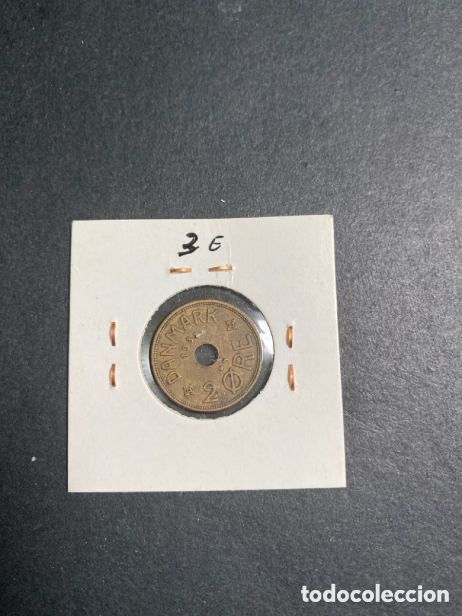Monedas antiguas de Europa: Moneda de Dinamarca 2 ore - Foto 2