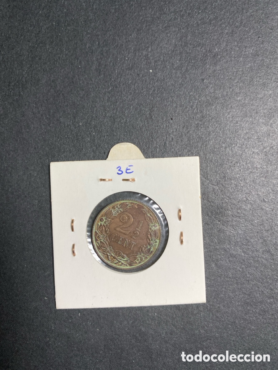 Monedas antiguas de Europa: Moneda de Holanda 2 1/2 cent - Foto 2