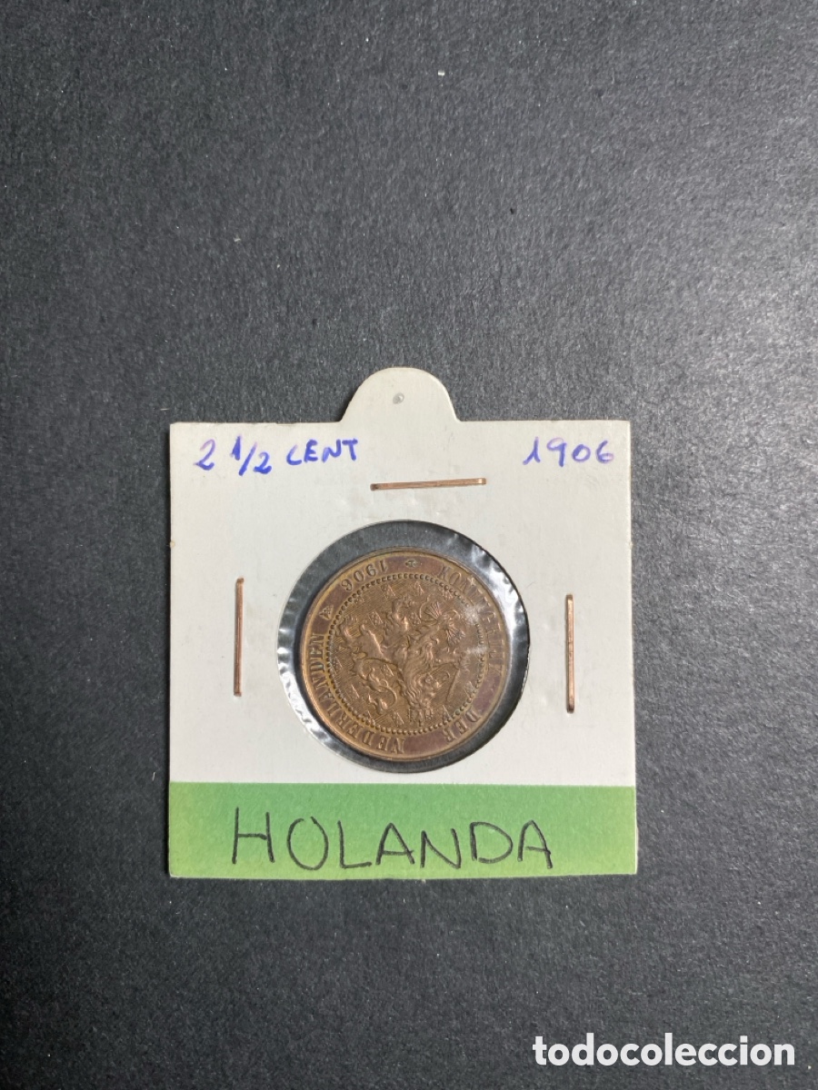 Monedas antiguas de Europa: Moneda de Holanda 2 1/2 cent - Foto 1
