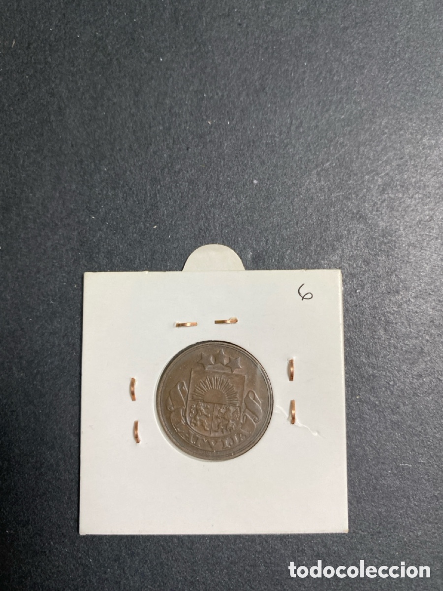 Monedas antiguas de Europa: Moneda de Letonia 5 santimi - Foto 2