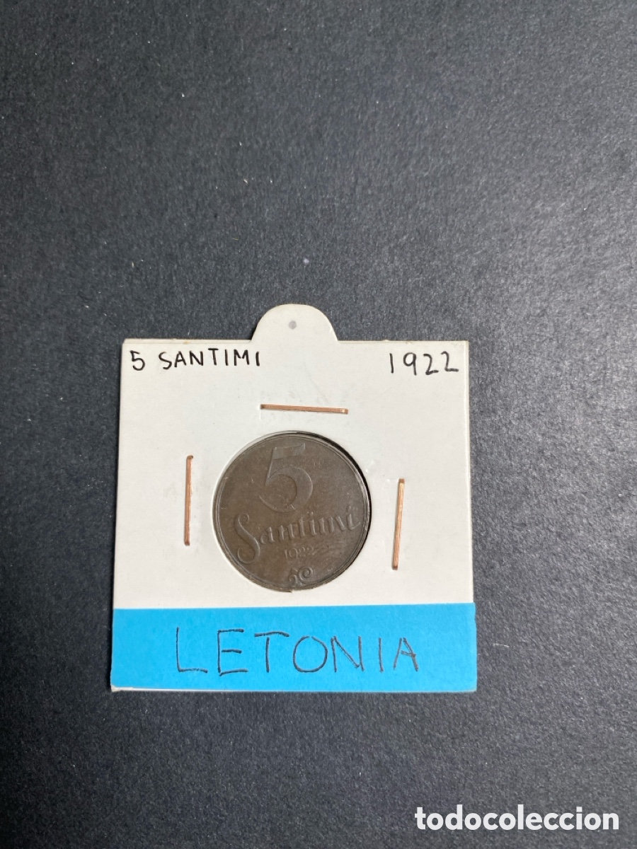 Monedas antiguas de Europa: Moneda de Letonia 5 santimi - Foto 1