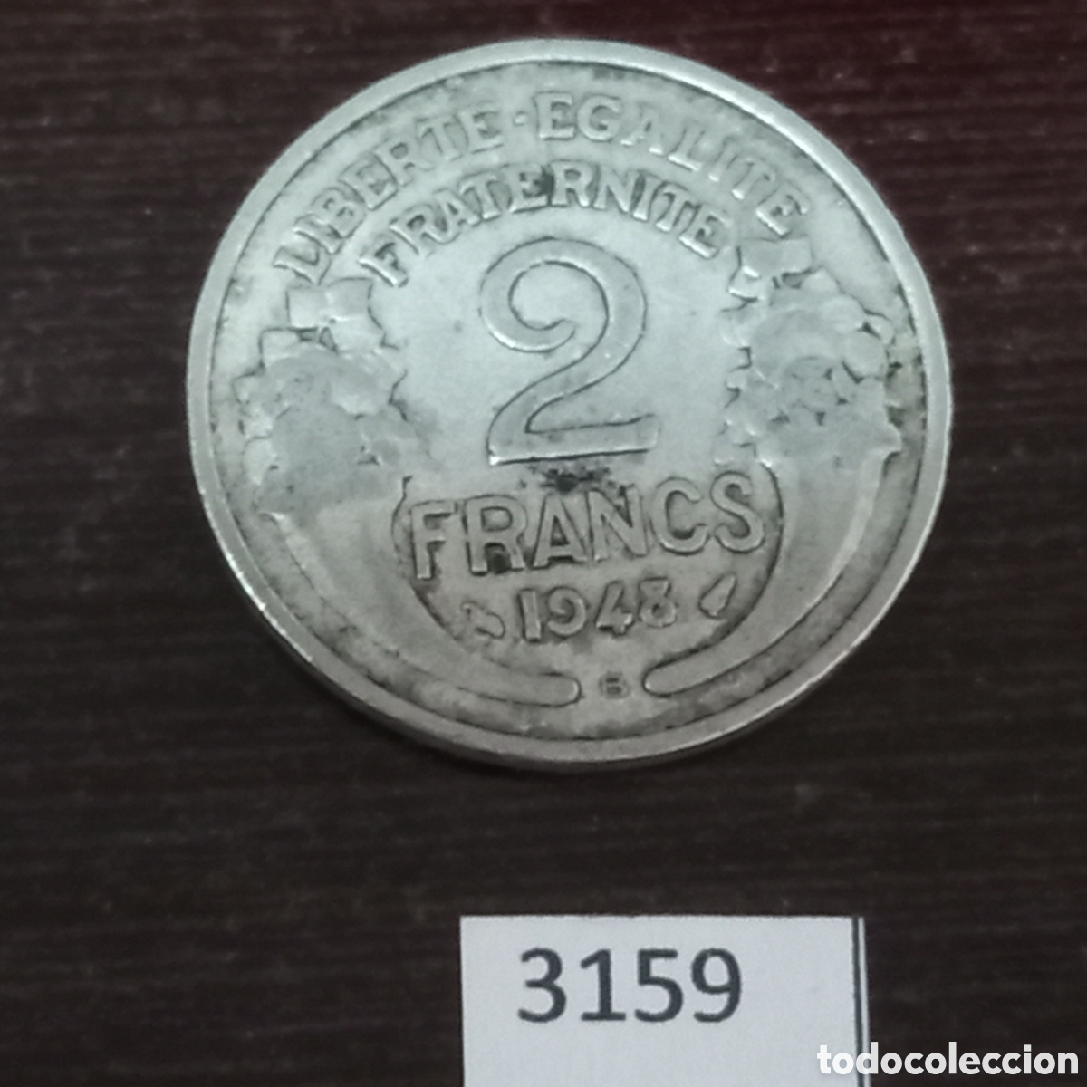 Monedas antiguas de Europa: Francia 2 Francos 1948 - Foto 2