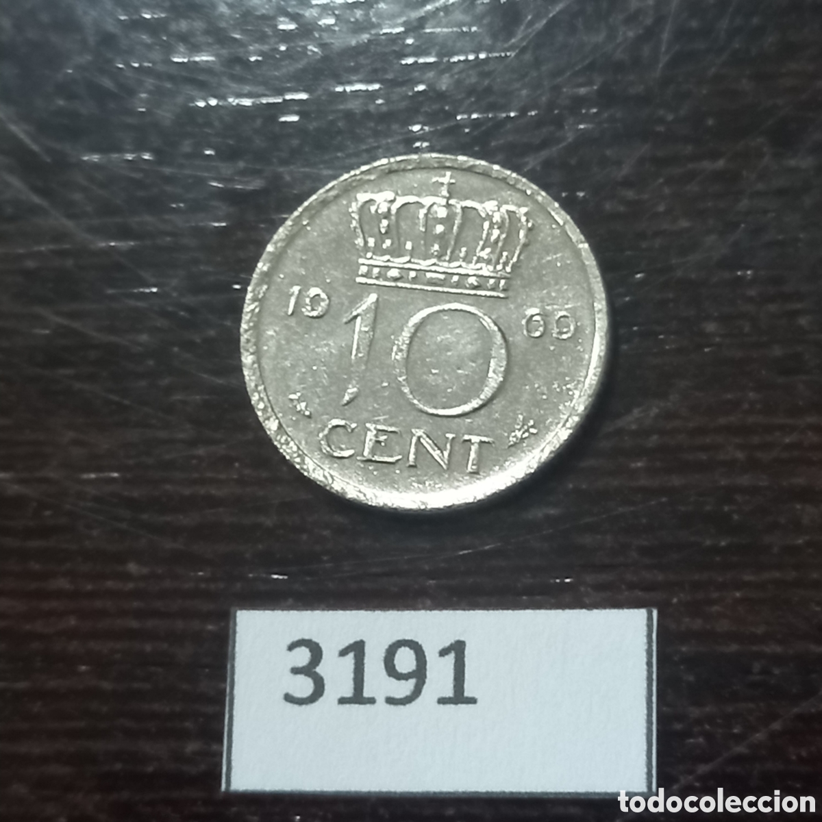 Monedas antiguas de Europa: Holanda 10 c&eacute;ntimos 1960 - Foto 2