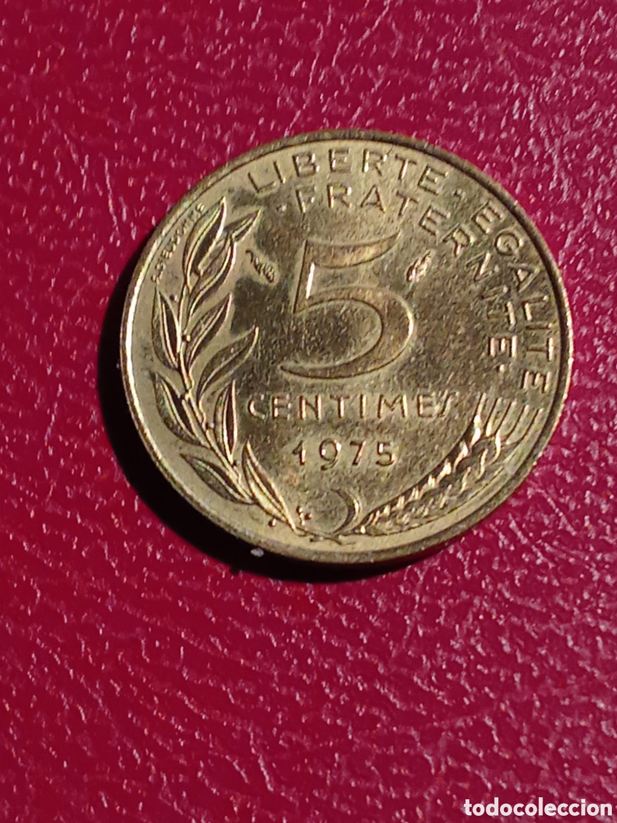 Monedas antiguas de Europa: Moneda de 5 centimes Francia 1975 - Foto 2