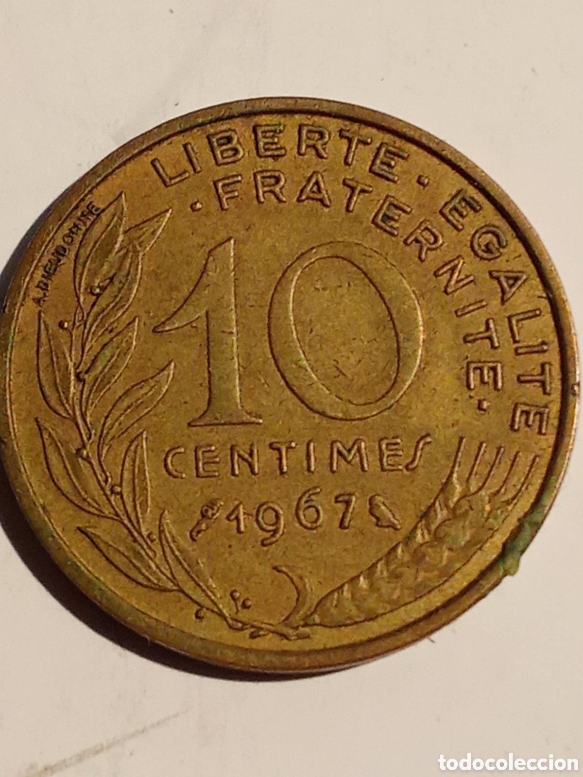Monedas antiguas de Europa: moneda de 10 centimes Francia 1967 - Foto 1