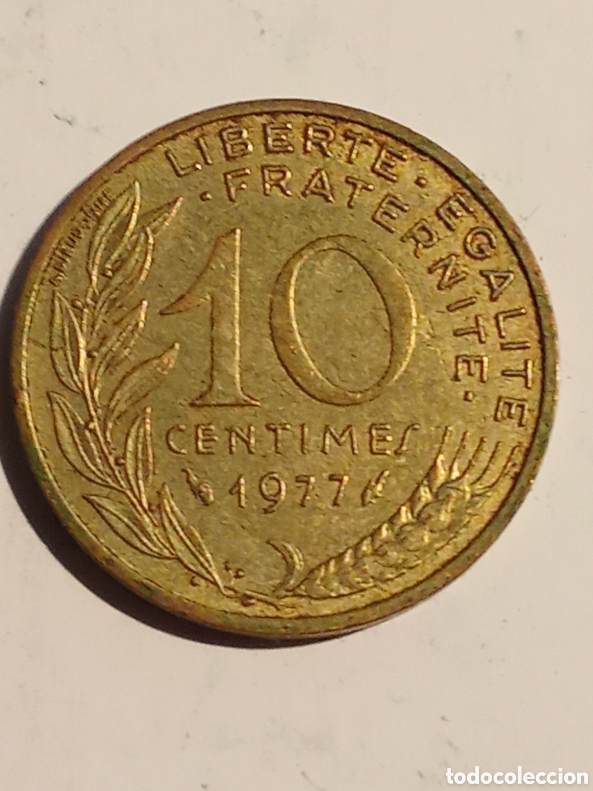 Monedas antiguas de Europa: moneda de 10 centimes Francia 1977 - Foto 1