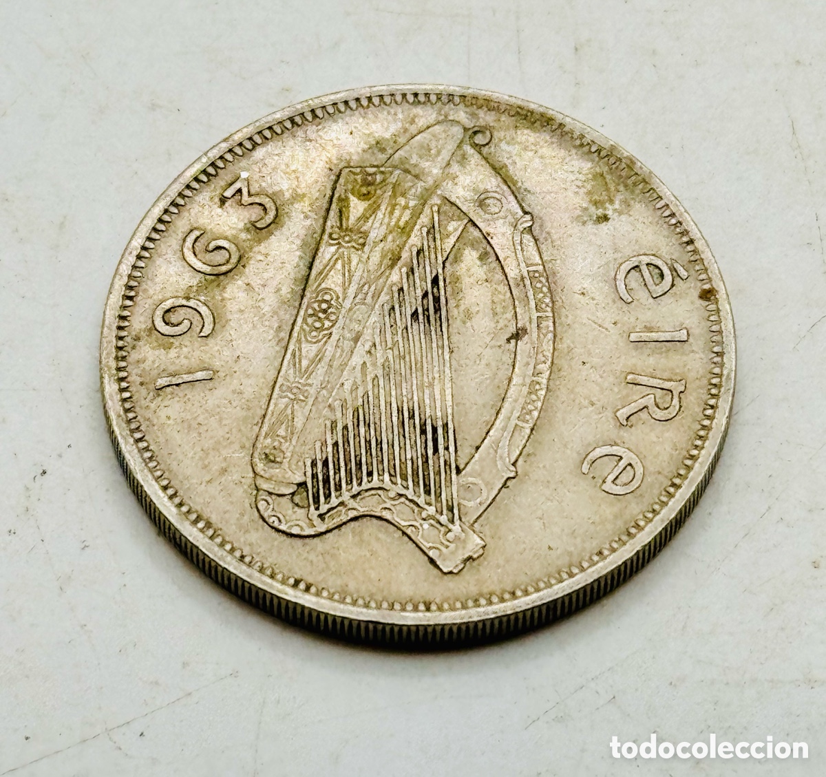 Monedas antiguas de Europa: antigua Moneda Eire Plateada - Foto 3