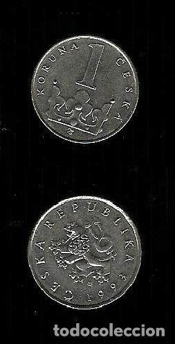 Monedas antiguas de Europa: Moneta Repubblica Ceca - 1 Corona del 1993