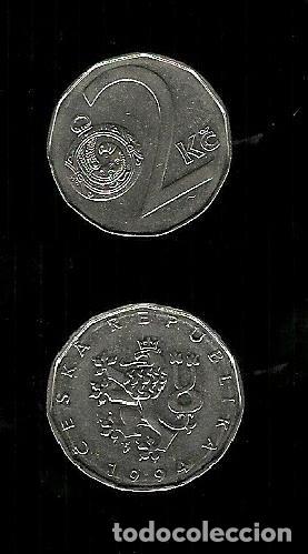 Monedas antiguas de Europa: Moneta Repubblica Ceca - 2 Corona del 1994
