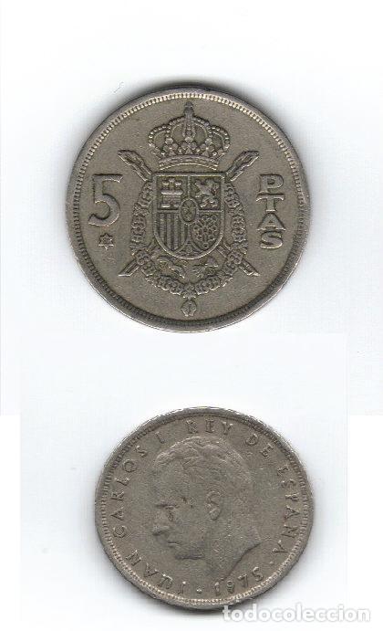 Monedas antiguas de Europa: Moneta Spagna - 5 Pesetas del 1975