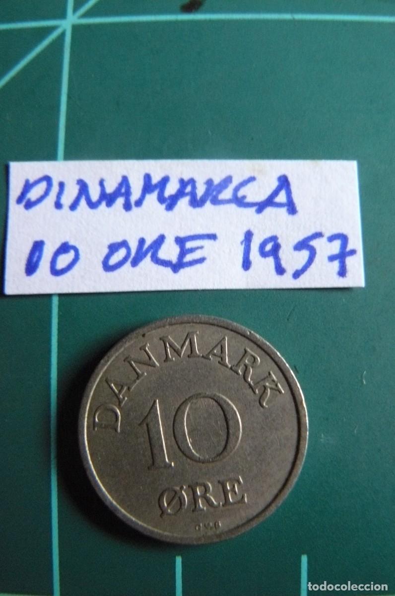 Monedas antiguas de Europa: Moneda de Dinamarca 10 Ore 1957 - Foto 2