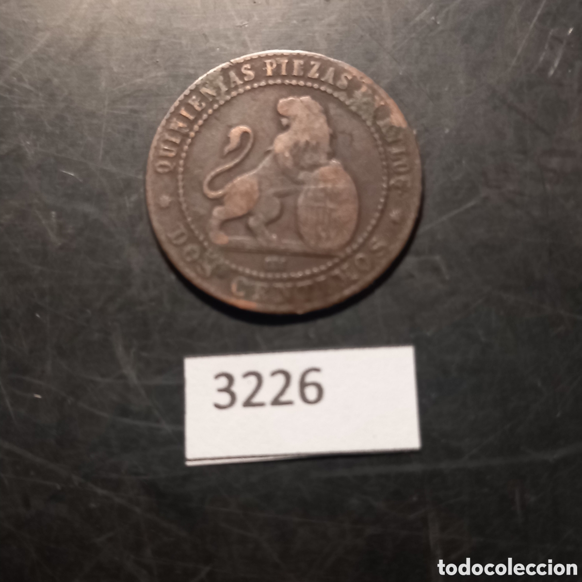 Monedas antiguas de Europa: Espa&ntilde;a 2 c&eacute;ntimos 1870 - Foto 2