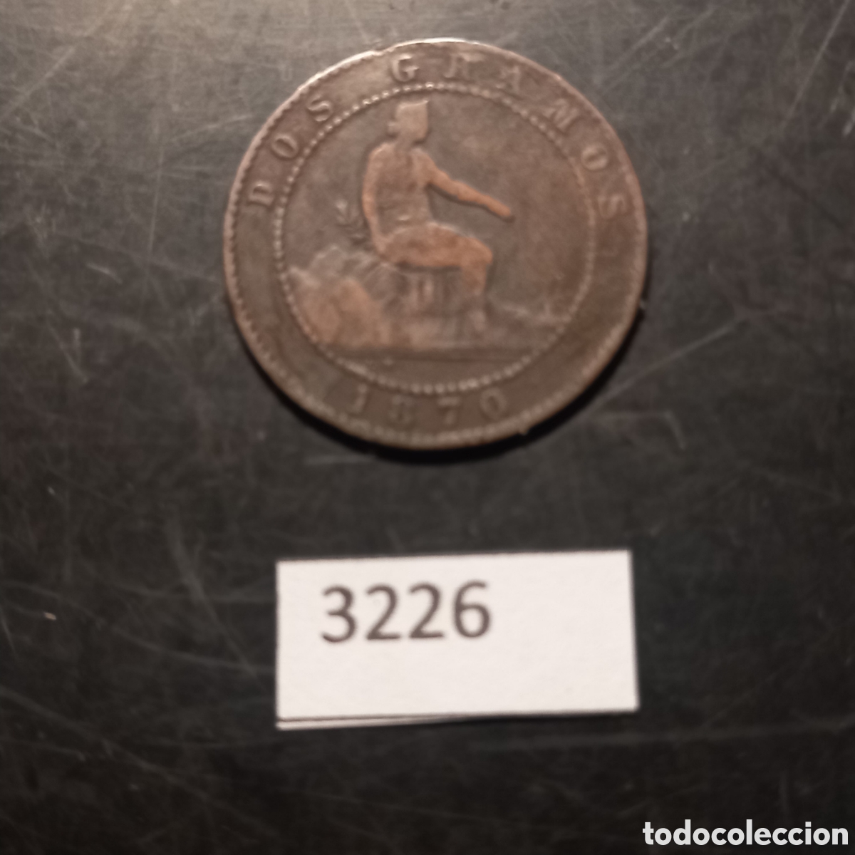 Monedas antiguas de Europa: Espa&ntilde;a 2 c&eacute;ntimos 1870 - Foto 1