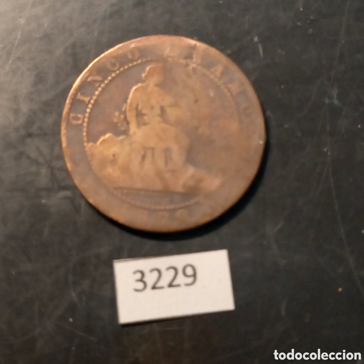 Monedas antiguas de Europa: Espa&ntilde;a 5 c&eacute;ntimos 1870 - Foto 2